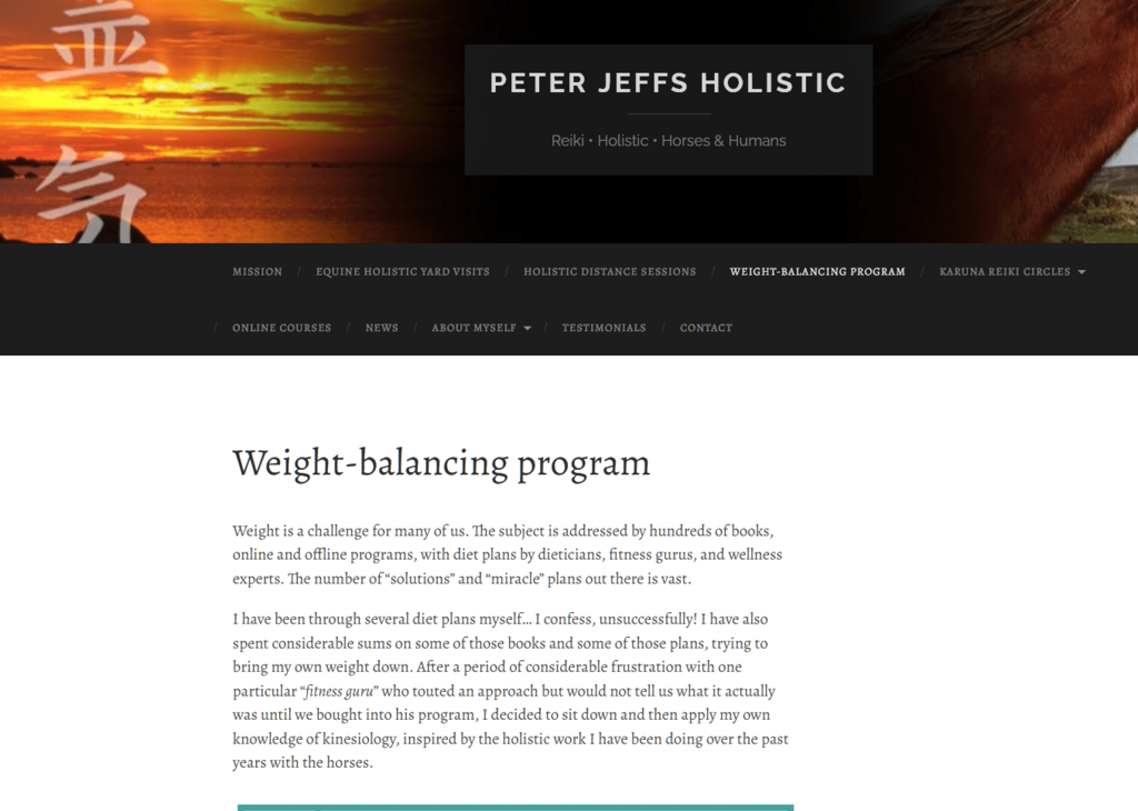 Peter Jeffs Weight Balancing Program