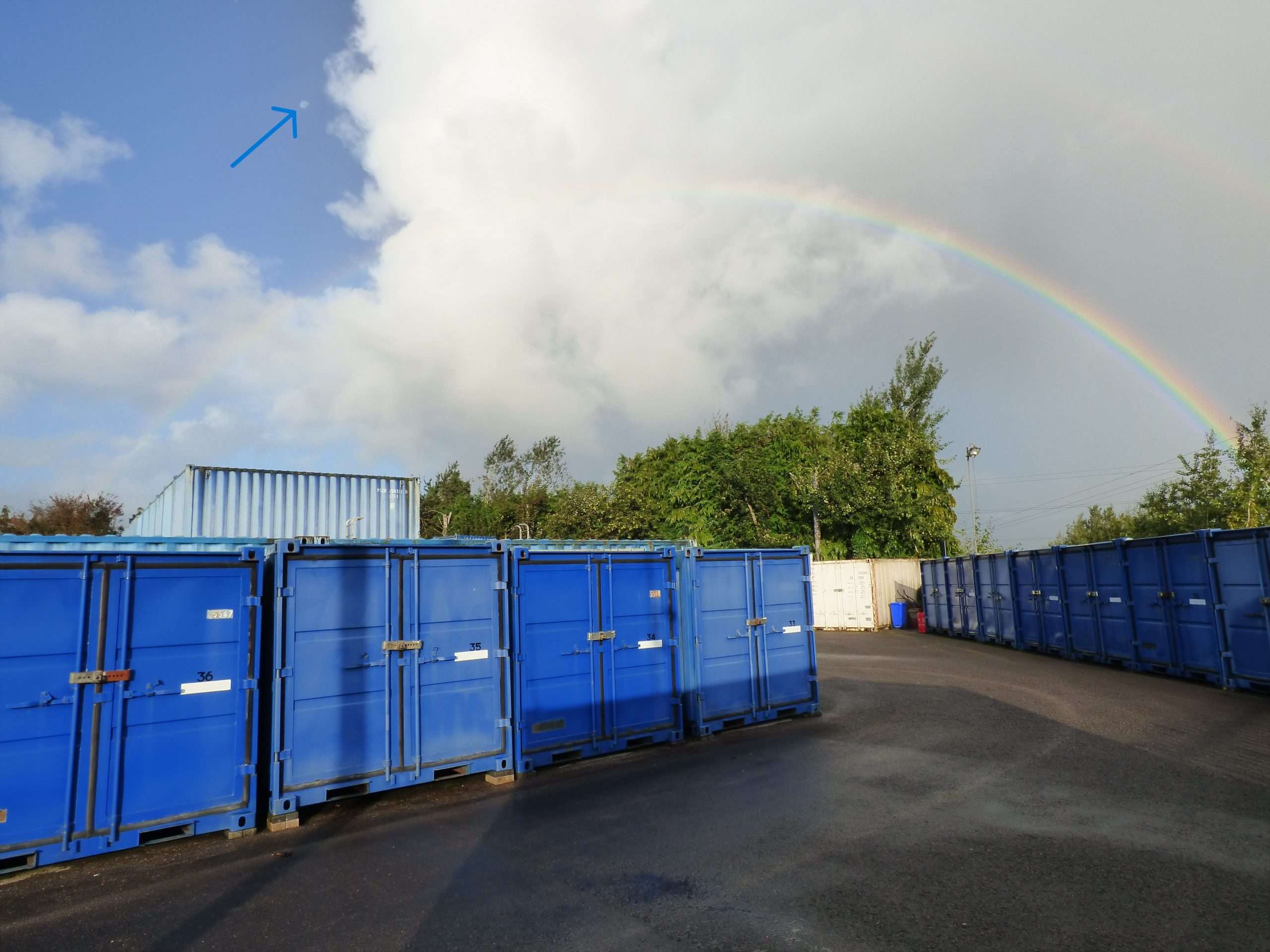 The Moon and a Rainbow in one shot