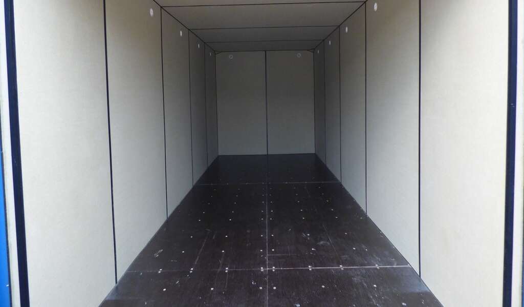 Showing a fully baorded and insulated 20 x 8 self storage unit.