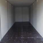 Showing a fully baorded and insulated 20 x 8 self storage unit.
