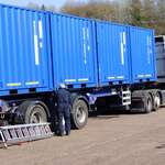 A lorry delivering 4 sets of 10 x 8 and 8n x 7 storage units to whiteball selfstorage.
