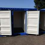 Freshly spray foamed 8 x 7 storage units now ready for placement on site.